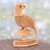 Wood statuette, 'Perky Parrots' - Handcrafted Indian Wood Bird Sculpture (image 2b) thumbail