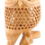 Wood statuette, 'Latticework Owls - Hand Crafted Wood India Jali Sculpture