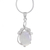 Chalcedony pendant necklace, 'Moon Goddess Charm' - Chalcedony Necklace Sterling Silver Artisan Jewelry thumbail