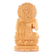 Holzstatuette „Buddha hofft auf Frieden auf Erden“ - Geschnitzte Holzstatuette