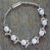 Pearl flower bracelet, 'Misty' - Pearl Bracelet Tennis Style  Sterling Silver jewellery  thumbail