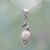collar con colgante de perlas - Perla en collar de plata esterlina Joyería nupcial