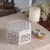 Soapstone jewelry box, 'White Jasmine' - Handcrafted Jali Soapstone Jewelry Box
