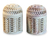 Soapstone jars, 'Nautilus' (pair) - Handcrafted Natural Soapstone Jars in Jali Openwork (Pair)