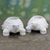Soapstone candleholders, 'Turtle Twins' - Soapstone candleholders (image 2) thumbail