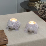 Soapstone candleholders, 'Turtle Twins' - Soapstone candleholders