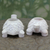 Soapstone candleholders, 'Turtle Twins' - Soapstone candleholders (image 2b) thumbail