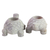 Soapstone candleholders, 'Turtle Twins' - Soapstone candleholders (image 2d) thumbail