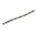 Multi-gemstone link bracelet, 'Sparkle' - Handmade Multi-gemstone Sterling Silver Link Bracelet