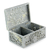 Soapstone jewelry box, 'White Roses' - Jali Soapstone jewellery Box (image 2b) thumbail