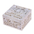 Soapstone Jewellery box, 'Poppies' - Jali Carving Soapstone Jewellery Box