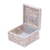 Soapstone jewelry box, 'Poppies' - Jali Carving Soapstone Jewelry Box (image 2d) thumbail