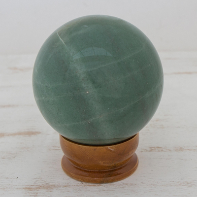 Quartz ball, 'Rainforest' - Quartz Gemstone Sculpture