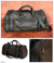 Leather travel bag, 'Brazil in Dark Brown' (medium) - Leather travel bag (Medium) thumbail