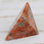 Calcite pyramid, 'Tangerine Dream' - Hand Carved Orange Calcite Pyramid (image 2c) thumbail