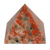 Calcite pyramid, 'Tangerine Dream' - Hand Carved Orange Calcite Pyramid (image 2d) thumbail