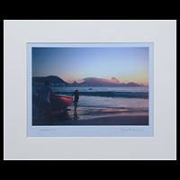 'Dawn in Copacabana' (20 inch) - 20 Inch Beach at Sunrise Color Photograph 