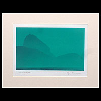 'Sugarloaf Green' - Sugarloaf in Green Color Photograph from Brazil