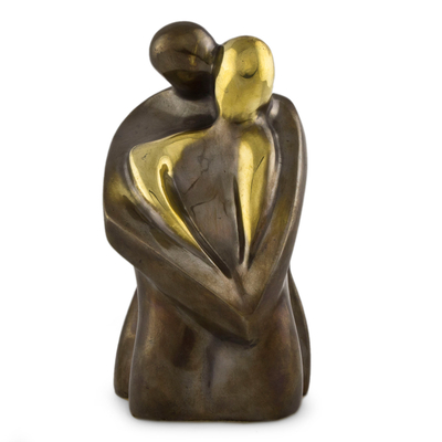 Escultura de bronce - Escultura de bronce abstracta hecha a mano.