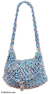 Soda pop-top handbag, 'Turquoise Spark' - Recycled Aluminum Soda Pop-Top Shoulderbag