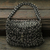 Soda pop-top shoulder bag, 'Shimmery Night' - Black Crochet Recycled Poptop Shoulder Bag from Brazil  (image 2) thumbail