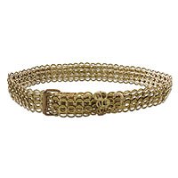 Soda pop-top belt, 'Bronze Chain Mail' - Unique Recycled Aluminum Belt