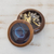 Blue agate and cedar jewelry box, 'Ocean Amazon' - Calm Agate Decorative Jewelry Box in Cedar (image 2c) thumbail