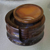Agate and cedar coasters, 'Heart of Earth' (set of 6) - Orange Agate Stone Wood Coaster Barware (Set of 6) thumbail