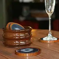 Men's curated gift set, 'Toast Time' - Men's Curated Gift Set for Entertaining with Agate Items