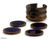 Untersetzer aus violettem Achat und Zedernholz, (6er-Set) - Untersetzer aus violettem Achat und Zedernholz (6er-Set)