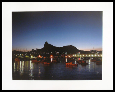 'Urca's Night' - Color Photograph of Urca in Rio at Night
