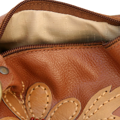Leather shoulder bag, 'All Day Charm' - Leather shoulder bag