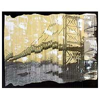 'El Puente' - Collage de Fotos de Puente Brasileño Acrílico sobre Lienzo