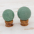 Green quartz balls, 'Happy Hope' (pair) - Green quartz balls (Pair) (image 2) thumbail