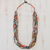 Long necklace, 'Rainbow Paths' - Hand Made Recycled Paper Long Necklace thumbail
