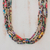 Long necklace, 'Rainbow Paths' - Hand Made Recycled Paper Long Necklace (image 2b) thumbail