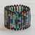 Recycled paper bracelet, 'The News is Blue' - Hand Made Recycled Paper Stretch Bracelet thumbail