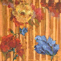 'Flores sueltas' - Pintura impresionista floral