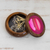 Cedar and agate jewelry box, 'Rose' - Cedar and agate jewellery box (image 2f) thumbail