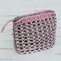 Soda pop-top coin purse, Pink Style