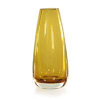 Handblown art glass vase, Amber Glow