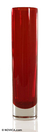 Handblown art glass vase, 'Scarlet Column' - Murano Inspired Glass Vase from Brazil (image 2a) thumbail
