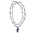 Sodalite long necklace, 'Love Story' - Sodalite Long Necklace Brazil Recycled Art thumbail