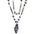 Sodalite long necklace, 'Love Story' - Sodalite Long Necklace Brazil Recycled Art (image 2b) thumbail