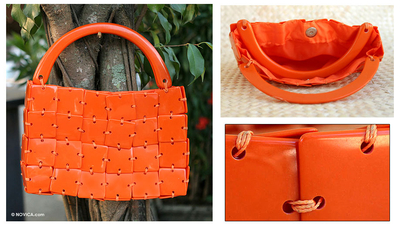 Handbag, 'Tangerine' - Handbag