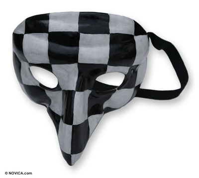 Leather mask, 'Punchinello' - Leather mask