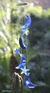 Agate wind chimes, 'Blue Moon and Stars' - Blue Agate Moon and Star Wind Chimes from Brazil thumbail