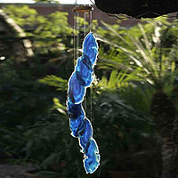 Mobile, 'Ocean Mysteries' - Handcrafted Good Fortune Stone Windchime 
