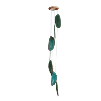 Mobile, 'Forest Mysteries' - Feng Shui Agate Mobile Wind Chimes