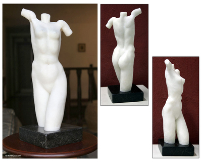 Escultura de resina de mármol, 'Desnudo' - Escultura de resina de mármol